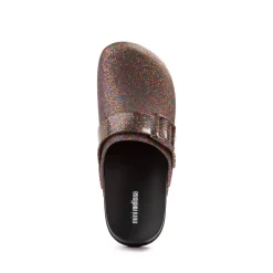Mini Melissa Cozy Clog - Little Kid / Big Kid - Mixed Glitter / Black