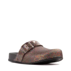 Mini Melissa Cozy Clog - Little Kid / Big Kid - Mixed Glitter / Black