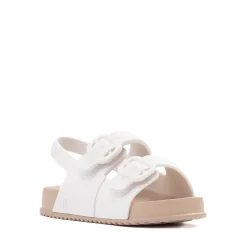 Mini Melissa Cozy Sandal - Toddler / Little Kid - White / Brown