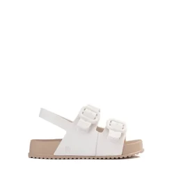 Mini Melissa Cozy Sandal - Toddler / Little Kid - White / Brown