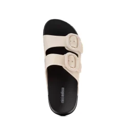 Mini Melissa Cozy Slide Sandal - Little Kid / Big Kid - Black / Beige