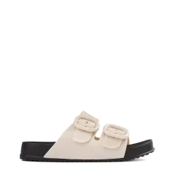 Mini Melissa Cozy Slide Sandal - Little Kid / Big Kid - Black / Beige