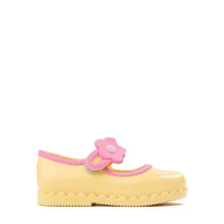 Mini Melissa Hip Ballerina Casual Shoe - Toddler / Little Kid - Yellow / Pink