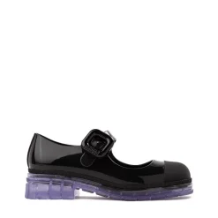 Mini Melissa June Mary Jane Loafer - Little Kid / Big Kid - Black / Clear