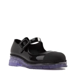 Mini Melissa June Mary Jane Loafer - Little Kid / Big Kid - Black / Clear