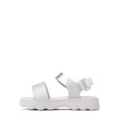 Mini Melissa Kick Off Sandal - Toddler / Little Kid - Silver