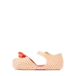 Mini Melissa Pop Flat - Toddler / Little Kid - Beige / Red