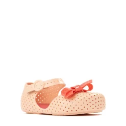 Mini Melissa Pop Flat - Toddler / Little Kid - Beige / Red