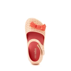 Mini Melissa Pop Flat - Toddler / Little Kid - Beige / Red