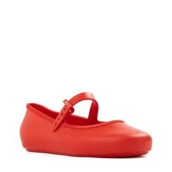 Mini Melissa Soft Ballerina Flat - Little Kid / Big Kid - Red