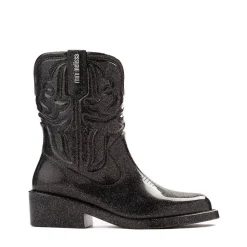 Mini Melissa Texas Boot - Little Kid / Big Kid - Black Glitter