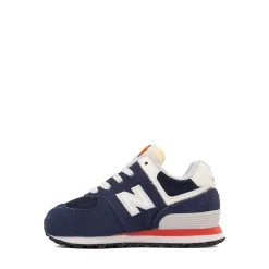 New Balance 574 Athletic Shoe - Baby / Toddler - Navy / Blast Red