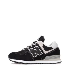 New Balance 574 Athletic Shoe - Big Kid - Black / White