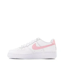 Nike Air Force 1 Low Athletic Shoe - Big Kid - White / White / Medium Soft Pink