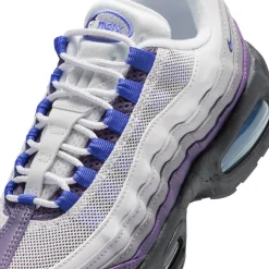 Nike Air Max 95 Athletic Shoe - Big Kid - Photon Dust / Sapphire-Dark Raisin