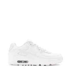 Nike Air Max 90 LTR Athletic Shoe - Big Kid - White / Metallic Silver / White / White
