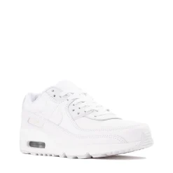 Nike Air Max 90 LTR Athletic Shoe - Big Kid - White / Metallic Silver / White / White