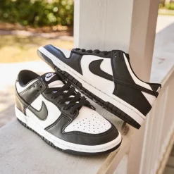 Nike Dunk Low Athletic Shoe - Big Kid - White / White / Black