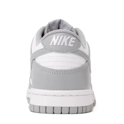 Nike Dunk Low Athletic Shoe - Big Kid - White / White / Light Smoke Grey