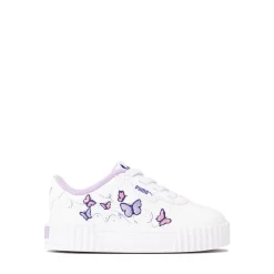 PUMA Carina 3.0 Butterfly Athletic Shoe - Baby / Toddler - White / Violet