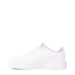 PUMA Carina 3.0 Butterfly Athletic Shoe - Little Kid / Big Kid - White / Violet