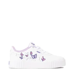 PUMA Carina 3.0 Butterfly Athletic Shoe - Little Kid / Big Kid - White / Violet