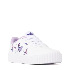 PUMA Carina 3.0 Butterfly Athletic Shoe - Little Kid / Big Kid - White / Violet