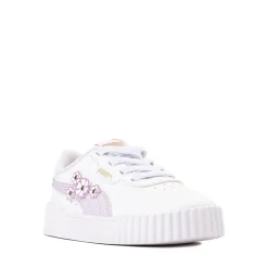 PUMA Carina 3.0 First Blossom Athletic Shoe - Baby / Toddler - White / Lilac Frost