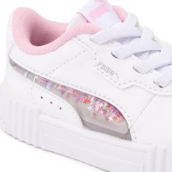 PUMA Carina 3.0 Jelly Stars Athletic Shoe - Baby / Toddler - White / Pink