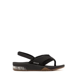 Reef Fanning Flip Flop - Baby / Toddler / Little Kid - Black / Silver