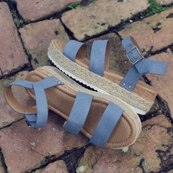 Sarah-Jayne Bryce Platform Sandal - Little Kid / Big Kid - Denim Blue