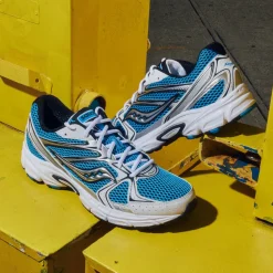 Saucony Ride Millennium Athletic Shoe - White / Diva Blue