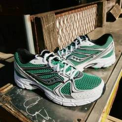 Saucony Ride Millennium Athletic Shoe - White / Fern