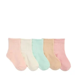 Scallop Quarter Socks 5 Pack - Toddler - Multicolor