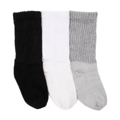 Slouch Socks 3 Pack - Little Kid - Black / White / Gray