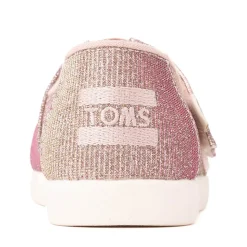 TOMS Alpargata Classic Glitter Slip-On Casual Shoe - Little Kid / Big Kid - Rose