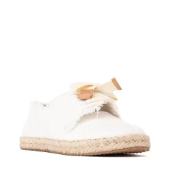 TOMS Carolina Lace-Up Espadrille - Little Kid / Big Kid - White