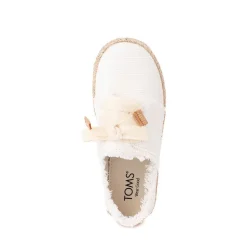 TOMS Carolina Lace-Up Espadrille - Little Kid / Big Kid - White