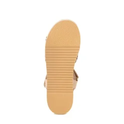 TOMS Diana Platform Sandal - Little Kid / Big Kid - Natural Leopard Print