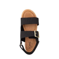 TOMS Giana Platform Sandal - Little Kid / Big Kid - Black