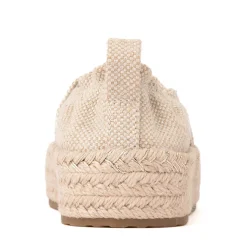 TOMS Valencia Platform Espadrille - Little Kid / Big Kid - Champagne Glimmer