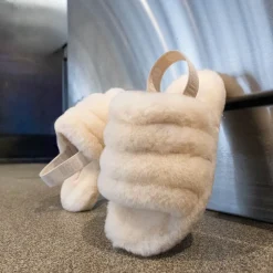 UGG® Fluff Yeah Slide - Little Kid / Big Kid - Natural