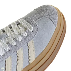 Womens adidas Gazelle Bold Athletic Shoe - Crystal Sky / Chalk Pearl / Ice Gold Metallic