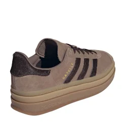 Womens adidas Gazelle Bold Athletic Shoe - Earth Strata / Aurora Coffee / Gold Metallic