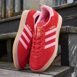 Womens adidas Gazelle Indoor Athletic Shoe - Better Scarlet / Light Pink / Gum