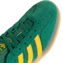 Womens adidas Gazelle Indoor Athletic Shoe - Bold Green / EQT Yellow / Gum