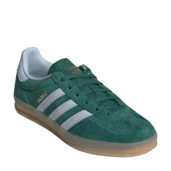 Womens adidas Gazelle Indoor Athletic Shoe - Collegiate Green / Crystal Sky / Gum