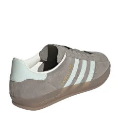 Womens adidas Gazelle Indoor Athletic Shoe - Silver Pebble / Linen Green / Gum