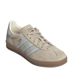 Womens adidas Gazelle Indoor Athletic Shoe - Wonder Beige / Halo Blue / Gum