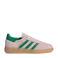 Womens adidas Handball Spezial Athletic Shoe - Clear Pink / Green / Gold Metallic